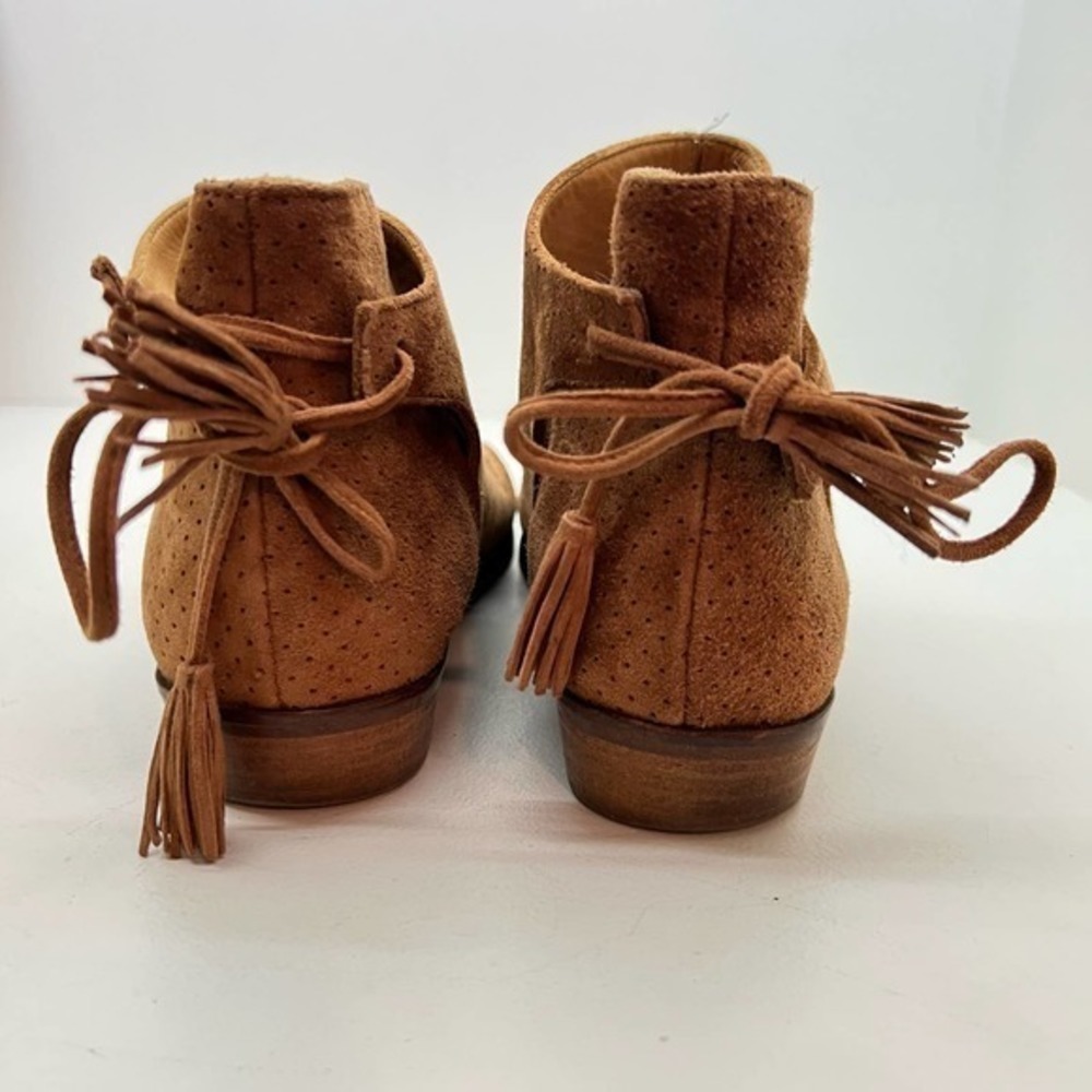Sezane Brown Ankle Boots with Tassels - Picture 4 of 12